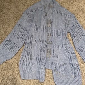 BRAND NEW - NEVER WORN, Lightweight, powder blue, knit cardigan